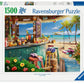 Ravensburger 1500-Piece Beach Bar Breezes Jigsaw Puzzle - Premium Cardboard, Multi-Color - Ideal for Ages 14+