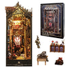 Ourmiao Book Nook Kit William Castle, Diy Booknooks Kit For Adults Teens With Sensor Lights, Bookshelf Diorama Miniature Scenes