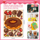 27 Sheets Make A Face Donut Stickers For Kids Make Your Own Dessert Stickers Mix And Match Sweets And Treats Fruit,Donut Themed