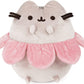 Gund Pink Flower Petals Pusheen Plush Stuffed Animal Cat, Gray And Pink, 9.5