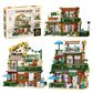 3 in 1 Street View Coffee Shop City Building Set  Compatible with City House Modular Simulation Architecture Construction Toy with LED Lights  Gift for mature-themeds and Girls Kids Aged 8+(875 PCS)