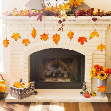 Cliths 20Pcs Wooden Maple Leaves Craft Kit Unfinished Wood Leaves For Painting, Fall Halloween Thanksgiving Party Home Wall Deco