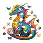 KAAYEE Wooden Jigsaw Puzzles-Wooden Puzzle mature-themed 100 PCS Unique Shape Advanced Dragon Wooden Jigsaw Puzzle for mature-themed  Fathers Christmas Family Games (S-9.8 * 8.5 in)