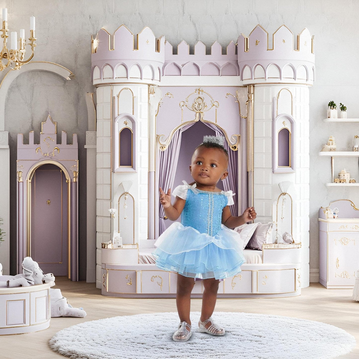 Disney Baby-Girls Disguise Cinderella Prestige Infant Costume, Blue, 6-12 Months