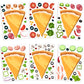 24 Sheets Make Your Own Pizza Stickers, Mix and Match Pizza Decals DIY Pizza Clings Mushrooms Pizza Stickers Pizza Party Favor a