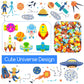 300 Pieces Space Mini Erasers For Kids Astronaut Erasers Plane Erasers Tiny Erasers Novelty Pencil Erasers Bulk Mini Erasers For