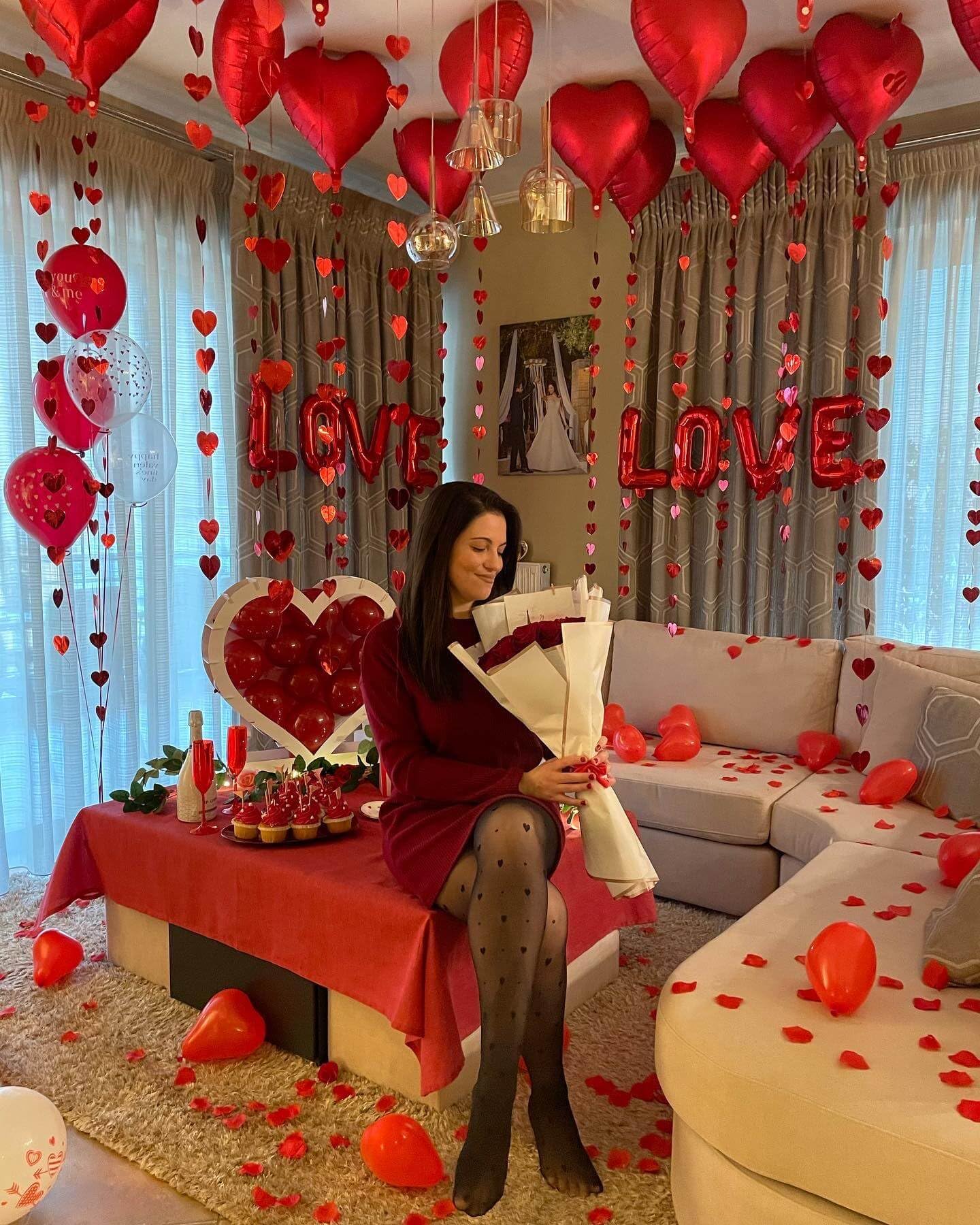 Red Xoxo Ballloons Red Heart Balloons Red Valentins Day Decorations Balloons For Valentines Day Bridal Shower Wedding Party Deco