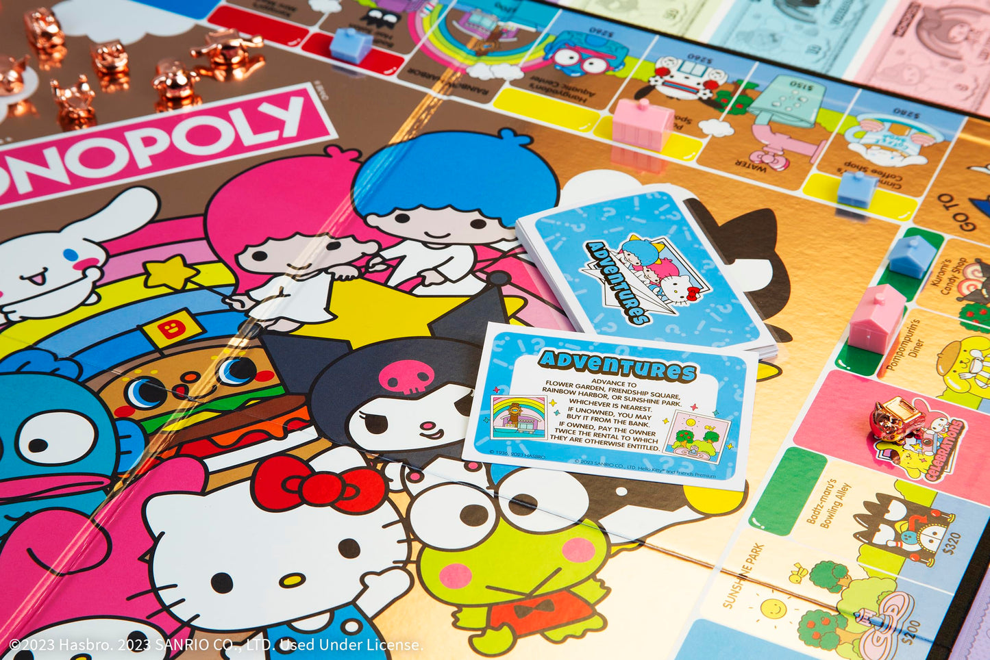Monopoly: Hello Kitty and Friends enhanced | Officially-Licensed Hello Kitty Merchandise | Collectible Upgraded Rose Gold Finish on Tokens  Board and Box