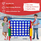 Costway Jumbo 4-To-Score Giant Game Set For Kids & Adults, 2.5Ft Indoor Outdoor Game Set With Basketball Hoop, Ring Game, 42 Jumbo Rings, Quick-Release Slider, Perfect For Holiday Party (Red)