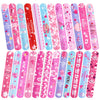 Thuodo 72 Pcs Valentines Day Slap Bracelets Wristbands Toys for Valentines Day Party Supplies Gifts for Kids Students Teens Adul