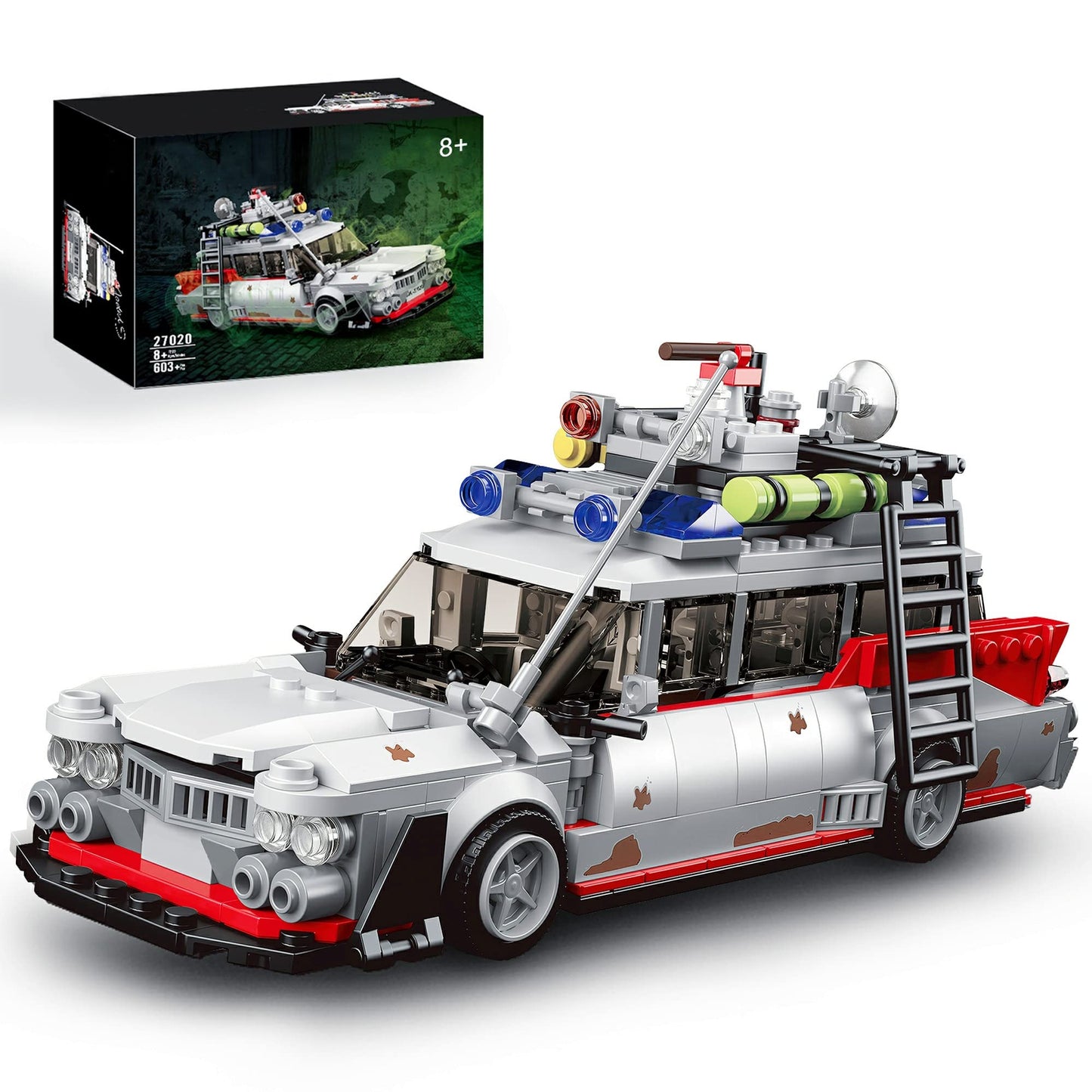HI-REEKE Buster ECTO-1 Building Kit for mature-themed  Ghost Speed Champion Car Creator Building Blocks Toy Set Creator-605PCS