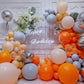 Fotiomrg 110Pcs Orange Balloon Garland Arch Kit, 18 12 10 5 Inch Orange Latex Balloons Different Sizes Pack For Birthday Graduat