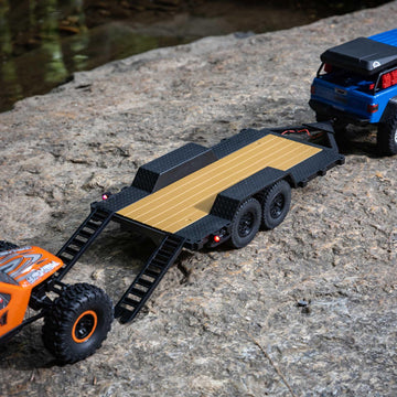 Axial SCX24 Flat Bed Vehicle Trailer with LED Taillights:1/24th, AXI00009