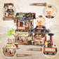 Chinese Street View Butcher Shop Mini Building Blocks, Moc Creative Building Toys Model Set For Girls 6-12 Years Old, 1105 Pcs S
