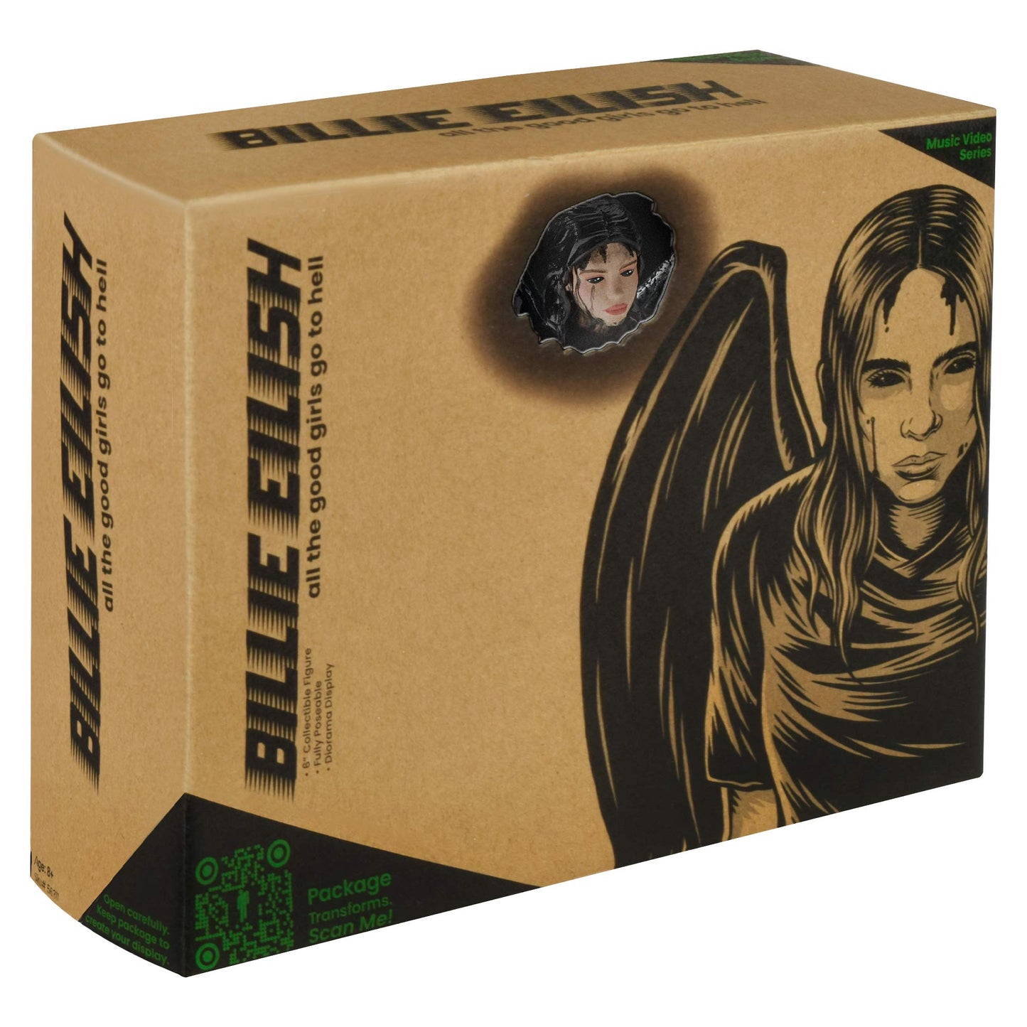 Billie Eilish 6" Vinyl Figure - All Good Girls Go to Hell, Dark Black, Model 56311