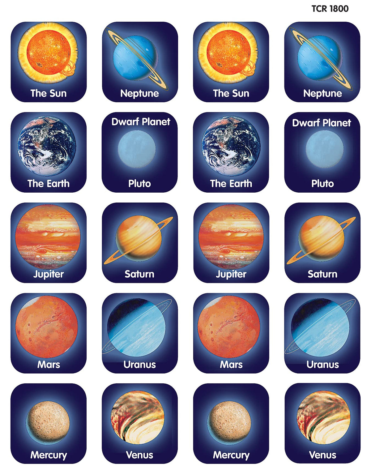Teacher Created Resources Planets Stickers, Multi Color (TCR1800)
