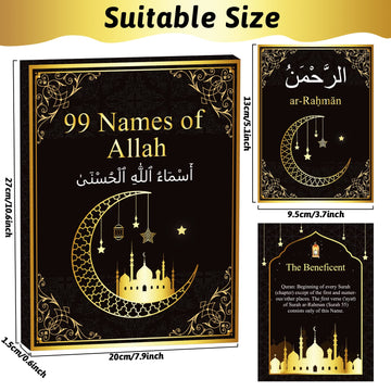 99 Names Of Allah Flashcards Quran Verses Asma Ui Husna Cards Eid Al Adha Learning Cards In Arabic And English Eid Or Ramadan Gi