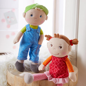 Haba Snug Up Soft Doll Till - 10' Soft Boy Doll With Blonde Hair (Machine Washable)