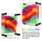 3D Pin Art Toy, Size 3.75” X 5” Unique Metal 3D Pin Art Board Impression Toy For Kids (Rainbow, Plastic)