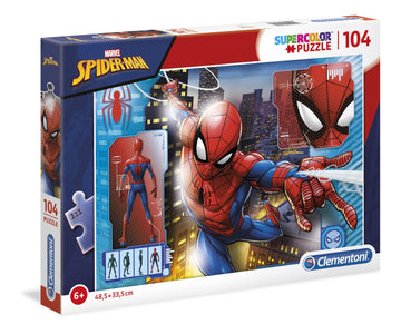 Clementoni - 27118 - Supercolor Puzzle For Children-Spider Man-104 Pieces