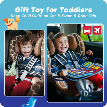 Inklab Busy Board For 3 Year Old, Montessori Toys For 1-3 Year Old, Toddler Learning Toys Ages 2-4, 3 Year Old Boy Birthday Gift