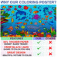 Underwater Giant Coloring Poster for Kids - Ocean Animals Large Sheets - Jumbo Coloring Posters for Wall - Children Huge Page to