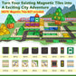 90Pcs Magnetic Tile Road Toppers (Magnetic Tiles Not Included) Kids Toys Magnetic Tile Accessories Creative Add-On Activity City Traffic Network Playset Sensory Play Toy Gifts For Kids Age 3 4 5 6 7