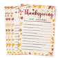 Bltgh Thanksgiving Top Answer Game Card Fun Fall Party Survey Game for Family and Friends Autumn Holiday Icebreaker 5x7 Inch Cards with Answer Card