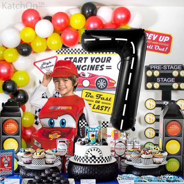 Katchon, Giant Checkered Number 7 Balloon - 40 Inch | 7Th Birthday Balloon For 7Th Birthday Decorations | 7 Balloons For Birthday | Seven Balloon Number | 7 Year Old Balloon For 7 Year Decorations