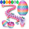 Tboline 3D Printed Dragon Egg, 3D Printer Full Articulated Crystal Animal Fidget Toy, Surprise Easter Mythical Pieces Dragon Toy