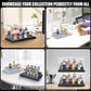 2 Pack Acrylic Display Box Storage, Clear Mini Figure Display Shelves With 3 Movable Steps, Black