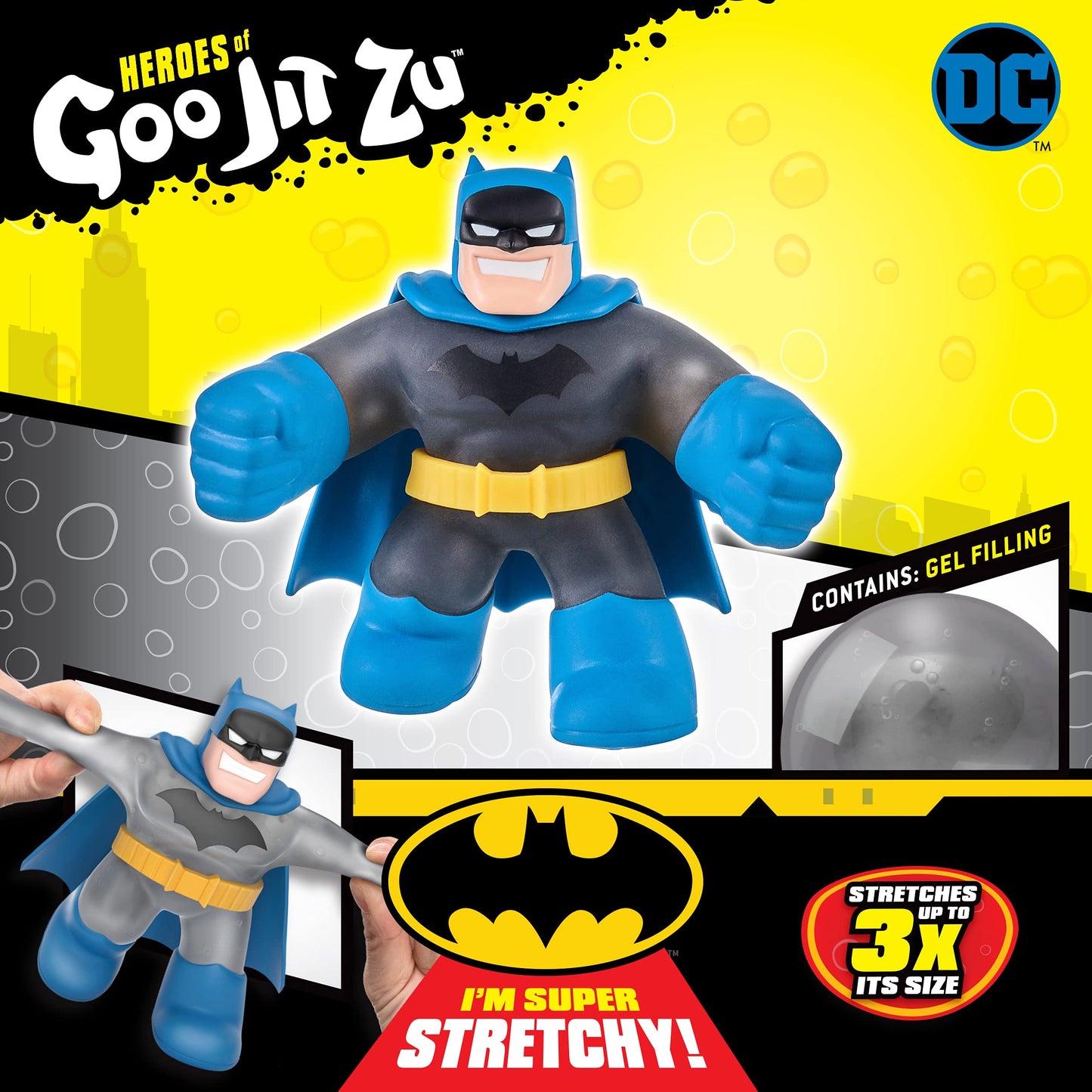 Heroes Of Goo Jit Zu Dc Hero Pack Classic Batman - Squishy, Stretchy, Gooey Heroes, Multicolor (41220)