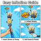 Anagram Minions Stacker Balloon - 61" Rubber - Blue, Yellow, Orange, White - Model 10118429