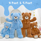 Tezituor Giant Teddy Bear Plush Toy - 5 Feet Soft Polyester Stuffed Animal - Blue - Ideal Valentine's/Birthday Gift