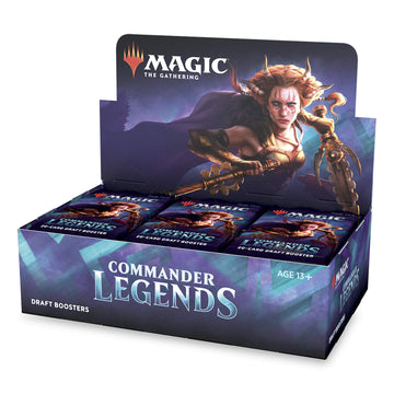 Magic: The Gathering Commander Legends Draft Booster Box - 24 Packs, 480 Cards, 2 Legends/Pack, Factory Sealed, Blue, Model C63230000
