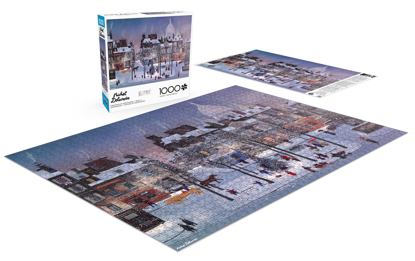 Buffalo Games 1000 Piece Jigsaw Puzzle - Christmas in Montmartre, Multicolor, 26.75 x 19.75 inches, Challenging Fun for Adults