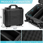 Weliday 3 Row Toploader Card Storage Box, Waterproof Graded Card Case For Sports Cards With Eva Divider, Trading Card Toploader