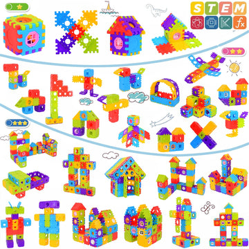 Fubaoda Building Blocks For Toddlers & Kids 180 Pcs Toy Building Sets – Stem Building Toys –Interlocking Building Blocks For Toddlers And Kids