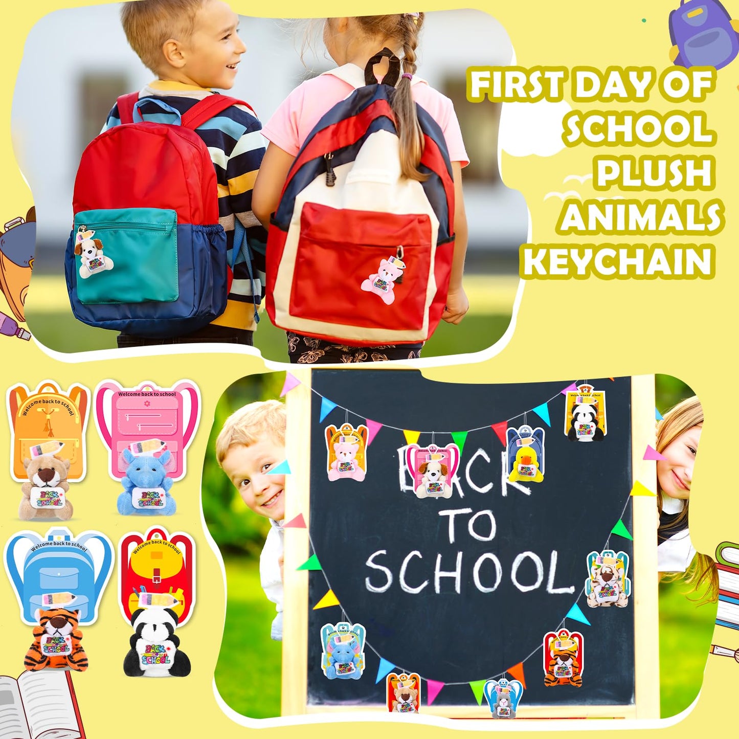 Blueweenly 30 Set Welcome Back To School Gifts For Students Teachers Stuffed Animals Bulk Mini First Day Of School Plush Animals