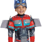 Disguise Optimus Prime Toddler Costume, Official Transformers Rise Of The Beasts Muscle Padded Costume And Mask, Size (3T-4T), Multicolor