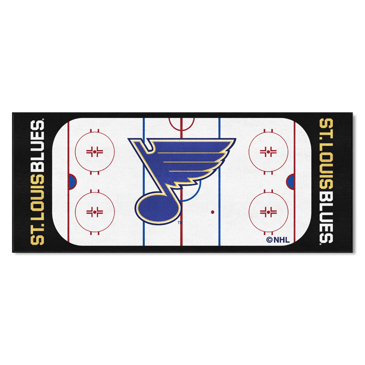 FANMATS NHL St Louis Blues Nylon Face Football Field Runner , 30 Inch x 72 Inch