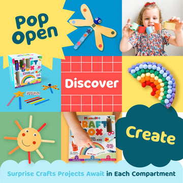 Mumaloo Craft Box For Kids - 10 Creative Arts And Crafts For Kids Ages 4-8, Fun, No Mess Educational Preschool & Homeschool Art