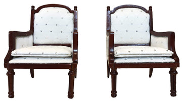 Wooden Dollhouse Armchairs, Set Of 2, Dinning Lounge Chairs For Doll Houses, Miniature Furniture, 3 Inch To 6 Inch Dolls