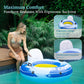 2-Pack Sunrio New Pool Floats enhanced River Tube with Mesh Bottom Backrest & Cup Holder Giant Floaties for mature-themeds Fashion Pool Floaties for Occupations & Recreation Pool Lounger(Blue-White)