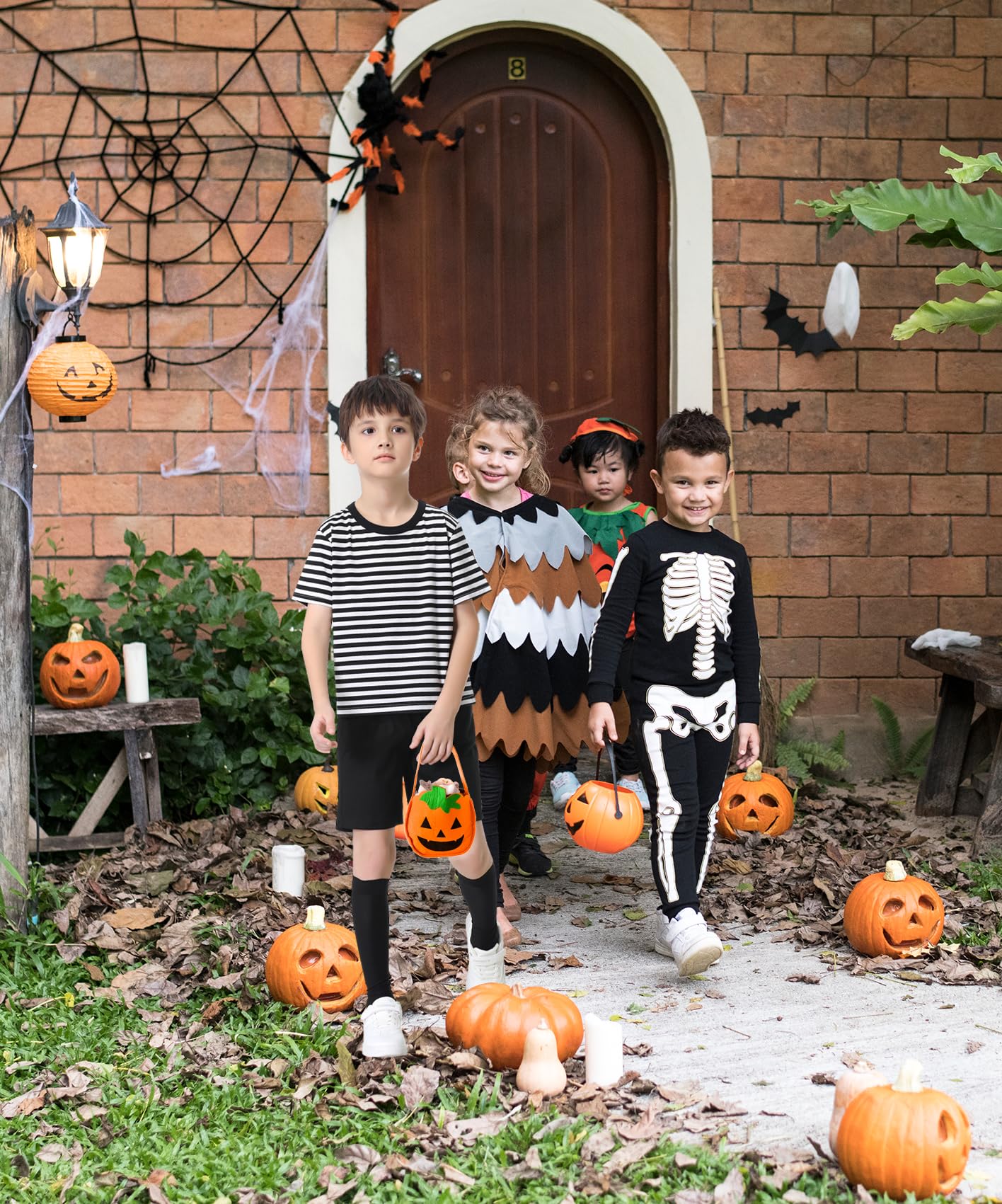 Meriabny Addams Family Costumes For Kids Boy 7 8 Years Old Pugsley Addams Costume For Boys Halloween Costume With Black And Whit