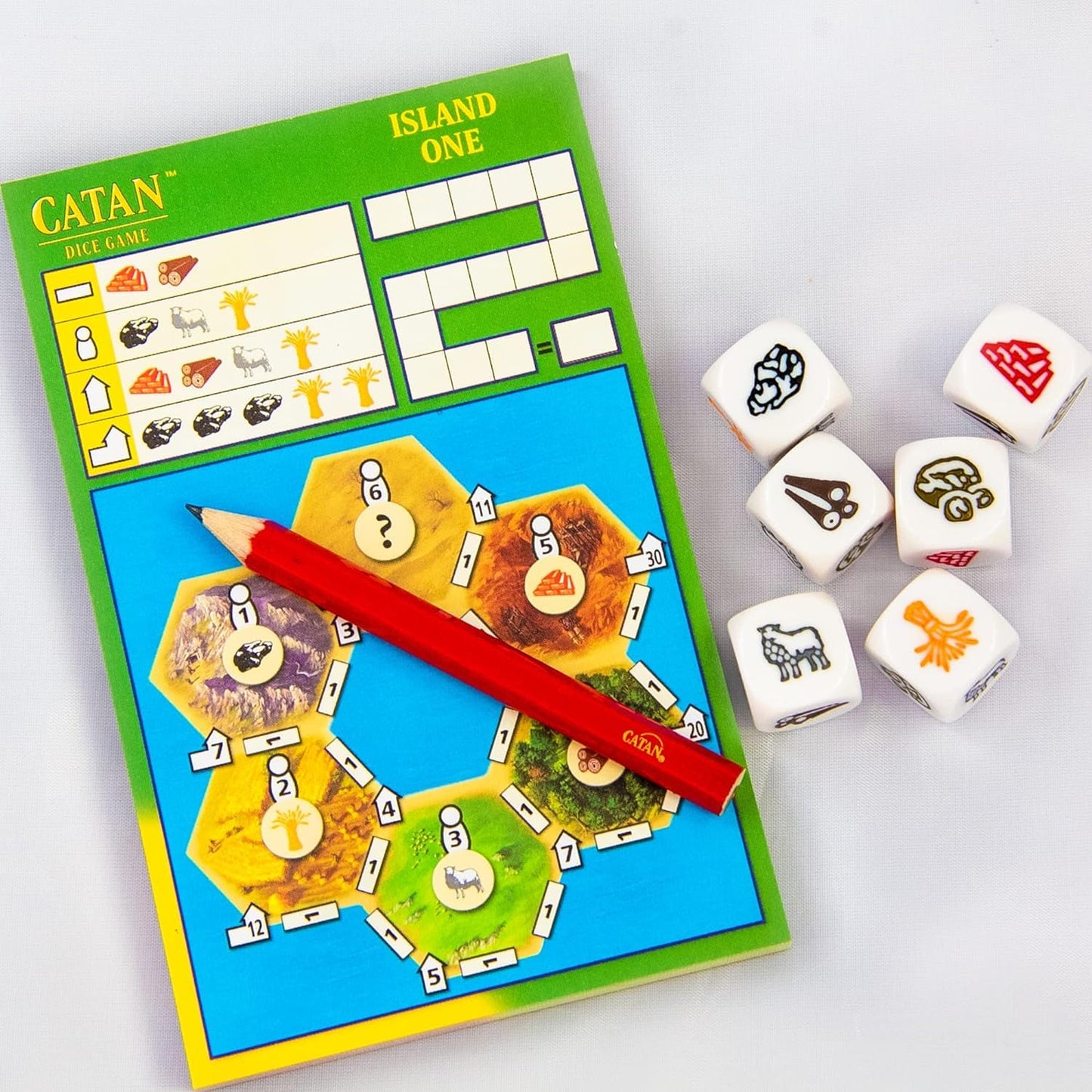 CATAN Dice Game - Portable Fun for On-the-Go Adventures! Strategy Game, Family Game for Kids and Adults, Ages 7+, 1-4 Players, 1