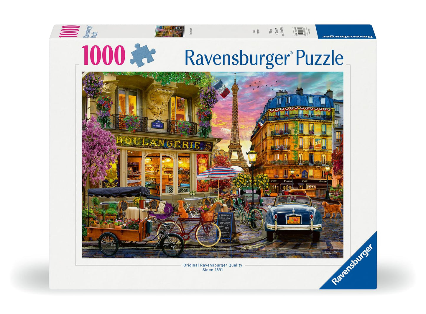 Ravensburger 1000 Piece Jigsaw Puzzle - Paris at Dawn, Handcrafted Cardboard, Multicolor, Model 12000885, Made in Germany