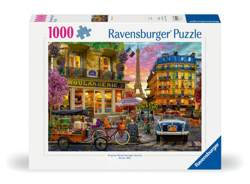 Ravensburger 1000 Piece Jigsaw Puzzle - Paris at Dawn, Handcrafted Cardboard, Multicolor, Model 12000885, Made in Germany