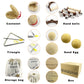 VINJOE Wooden Music Set-Kids Musical Instruments Toys, Natural Wood Percussion Instruments Toy for Kids Preschool Education Baby