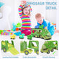 Moritakk Dinosaur Toys for Kids 3-5 Years Old,Dinosaur Transport Carrier Truck with 4 Pack Small Pull Back Dino Car,Dinosaur Tra